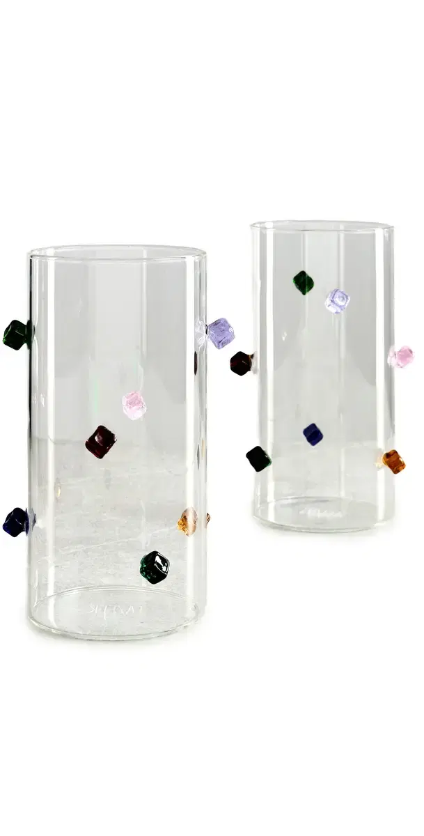 FAZEEK Jewel Highball Cups Set of 2 Multi One Size