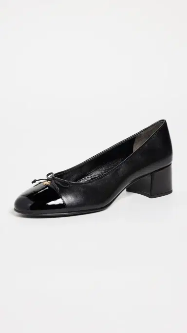 Tory Burch 45mm Cap Toe Pumps Perfect Black / Perfect Black | Thumbnail 2 Tory Burch 45mm Cap Toe Pumps Perfect Black / Perfect Black | Thumbnail 2