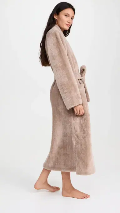 Eberjey Renew Plush Long Robe Toffee | Thumbnail 4 Eberjey Renew Plush Long Robe Toffee | Thumbnail 4