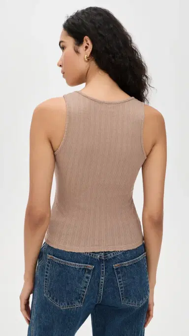 L'Agence Adira Scoop Neck Tank Portabella L | Thumbnail 3