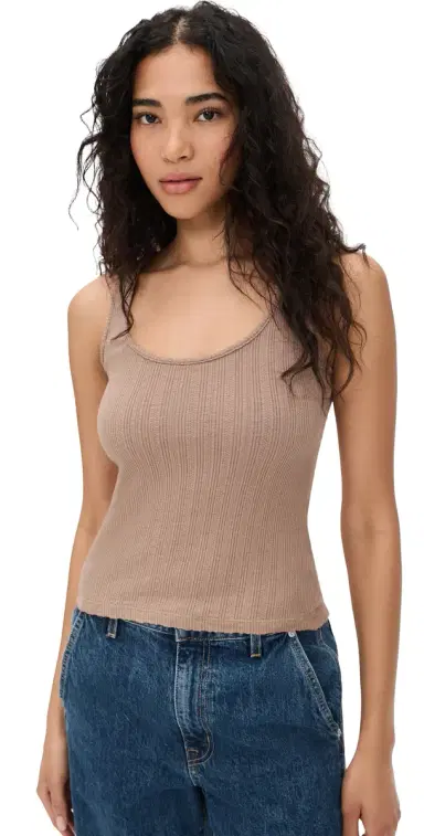L'Agence Adira Scoop Neck Tank Portabella L | Thumbnail 1