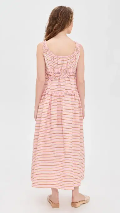 Lee Mathews Marie Dress Pink Stripe 1 | Thumbnail 3