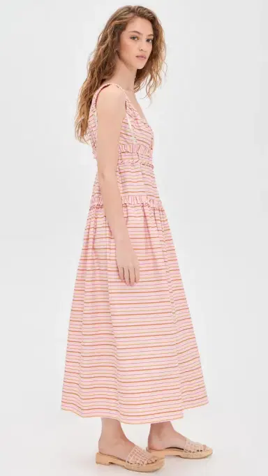 Lee Mathews Marie Dress Pink Stripe 1 | Thumbnail 4