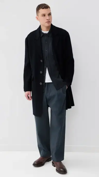 Vince Solid Knit Shirt Coastal | Thumbnail 5 Vince Solid Knit Shirt Coastal | Thumbnail 5