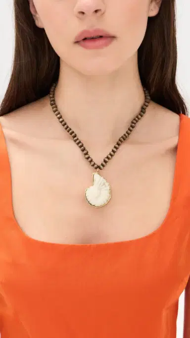 Maison Irem Orb Necklace Brown One Size | Thumbnail 3