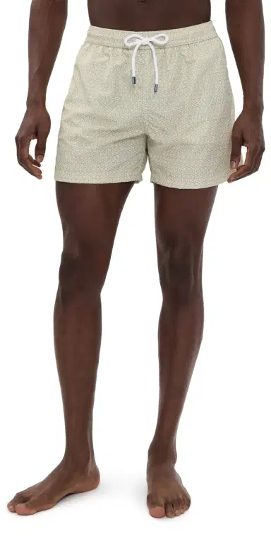 FEDELI Madeira Swim Trunks 5 Yellow Geo | Thumbnail 1