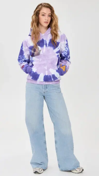 DANNIJOPRO Los Angeles Lakers Tie Dye Hoodie Purple | Thumbnail 5