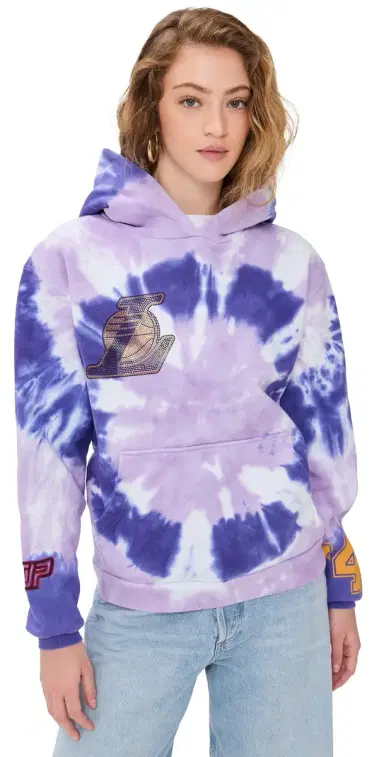 DANNIJOPRO Los Angeles Lakers Tie Dye Hoodie Purple | Thumbnail 1