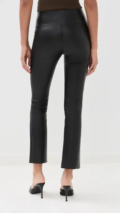 Sprwmn High Waist Leather Ankle Flare Leggings | Thumbnail 4 Sprwmn High Waist Leather Ankle Flare Leggings | Thumbnail 4