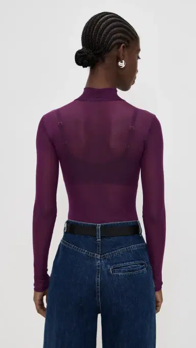 LE BOP Margot Thong Bodysuit Plum L | Thumbnail 3 LE BOP Margot Thong Bodysuit Plum L | Thumbnail 3