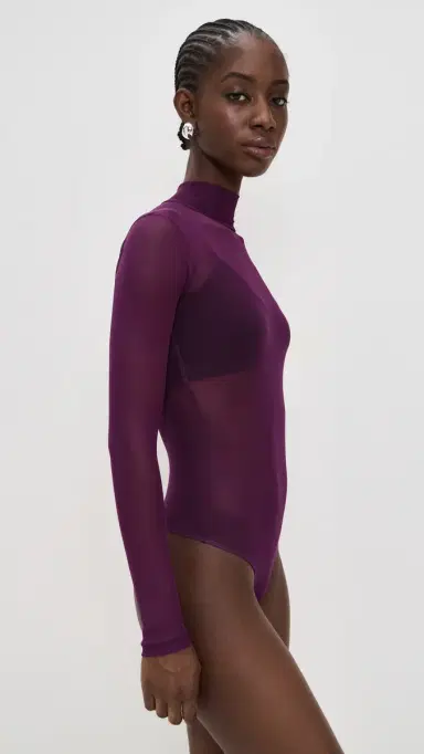 LE BOP Margot Thong Bodysuit Plum L | Thumbnail 4 LE BOP Margot Thong Bodysuit Plum L | Thumbnail 4