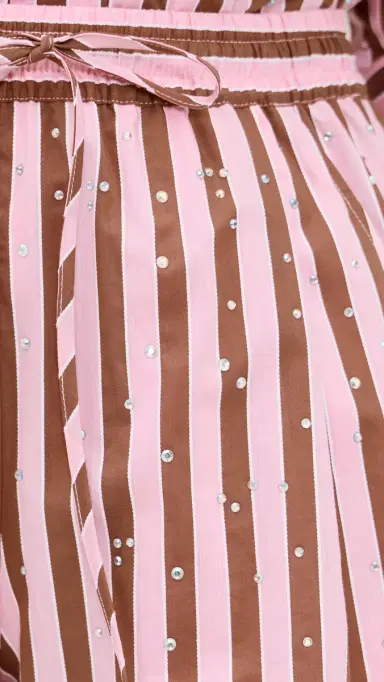 Essentiel Antwerp Jeeuw Rhinestone Mini Shorts Combo1 Young Rose 38 | Thumbnail 6