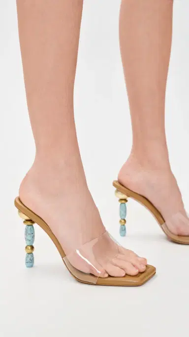 Cult Gaia Mahina High Heels Clear Ibiza Turquoise | Thumbnail 3 Cult Gaia Mahina High Heels Clear Ibiza Turquoise | Thumbnail 3