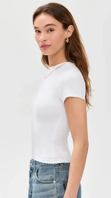 Good American Baby T-Shirt White001 | Thumbnail 4