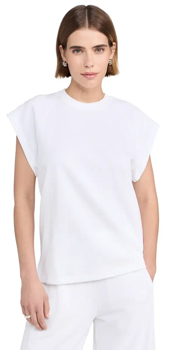 Tibi ummer weatshirting leeveless Easy Top White