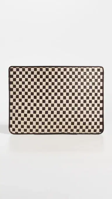 Bembien Checkered Lia Laptop Case 15" Brown/Cream Check One Size | Thumbnail 2