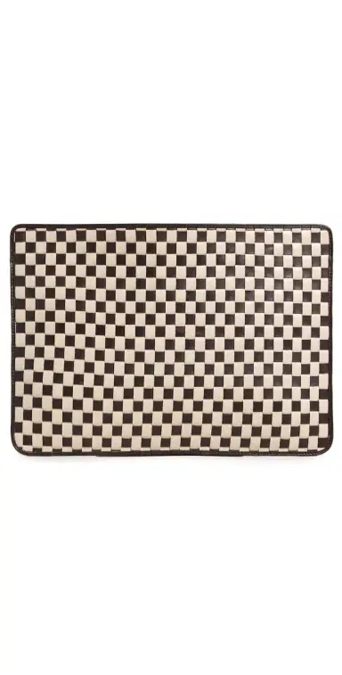 Bembien Checkered Lia Laptop Case 15" Brown/Cream Check One Size | Thumbnail 1