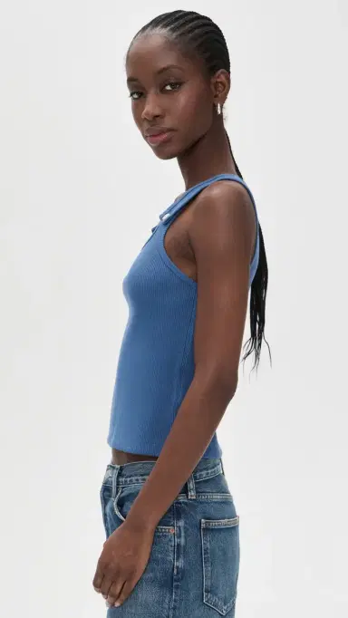 STILL HERE Snap Tank Top Blue L | Thumbnail 4 STILL HERE Snap Tank Top Blue L | Thumbnail 4