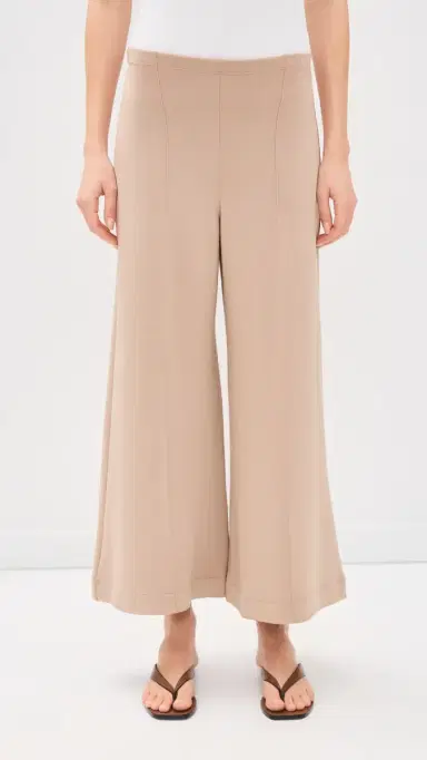 Ripley Rader Scuba Cropped Wide Leg Pants Tan | Thumbnail 3 Ripley Rader Scuba Cropped Wide Leg Pants Tan | Thumbnail 3