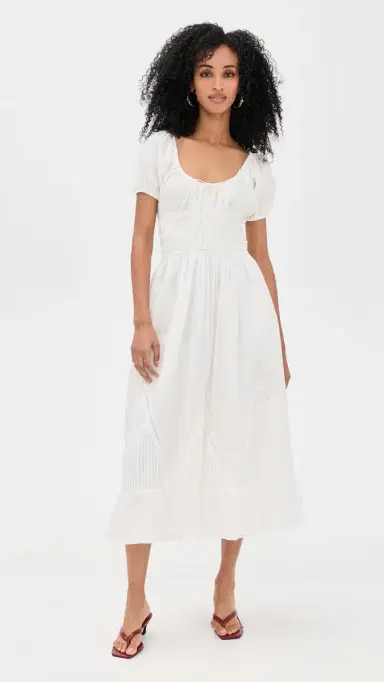 FAITHFULL Sunniva Midi Dress White | Thumbnail 2 FAITHFULL Sunniva Midi Dress White | Thumbnail 2