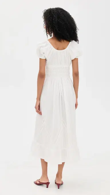 FAITHFULL Sunniva Midi Dress White | Thumbnail 3 FAITHFULL Sunniva Midi Dress White | Thumbnail 3