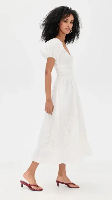 FAITHFULL Sunniva Midi Dress White | Thumbnail 4 FAITHFULL Sunniva Midi Dress White | Thumbnail 4