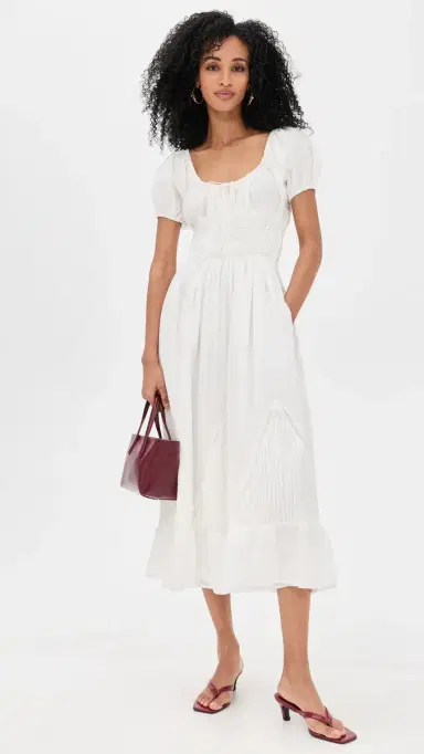 FAITHFULL Sunniva Midi Dress White | Thumbnail 5 FAITHFULL Sunniva Midi Dress White | Thumbnail 5