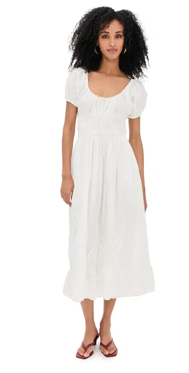 Sunniva Midi Dress White