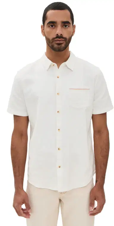 Marine Layer Classic tretch elvage Shirt Natural | Thumbnail 1