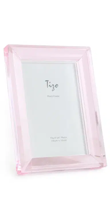 Tizo Design Cryrstal Glass Picture Frame Pink 4x6 | Thumbnail 1