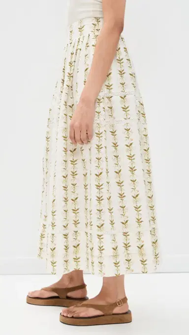 La Maregold Amelia Skirt ily Of The Valley Print Green | Thumbnail 4 La Maregold Amelia Skirt ily Of The Valley Print Green | Thumbnail 4