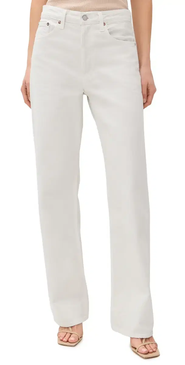 AGOLDE Arc Jeans Chalk White
