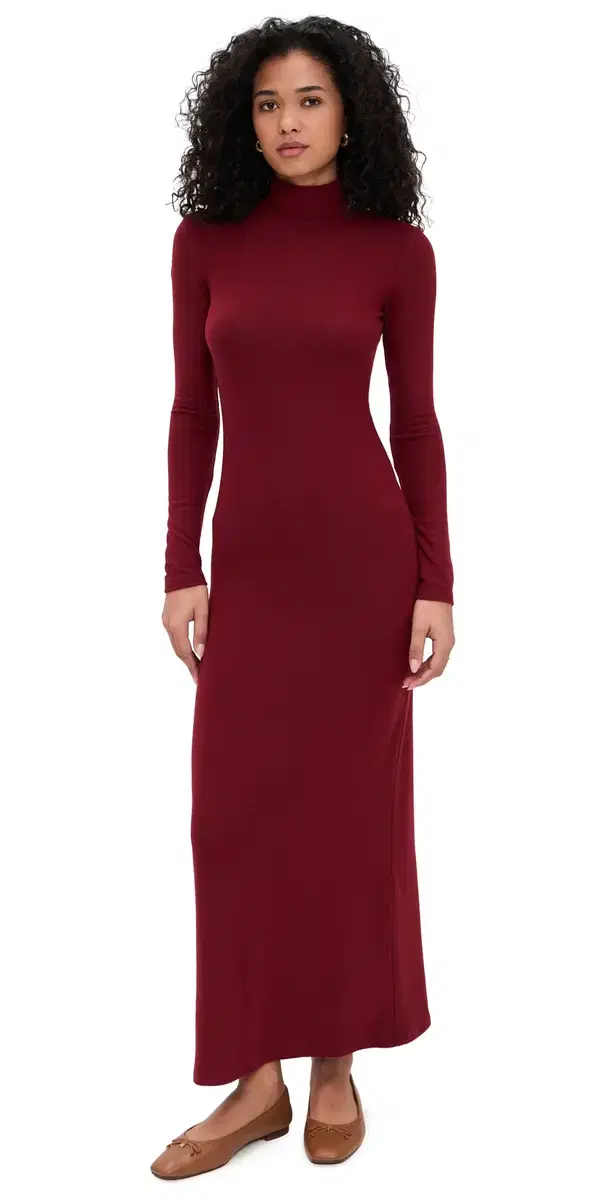 Leset Lauren Turtleneck axi Dress Pinot