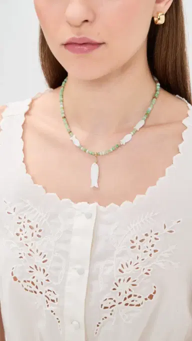 Brinker + Eliza Puglia Necklace Green Opal | Thumbnail 3 Brinker + Eliza Puglia Necklace Green Opal | Thumbnail 3