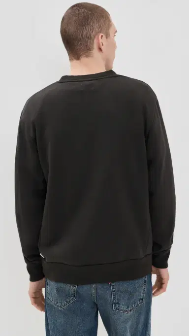 Rhythm Classic Fleece Crew Sweatshirt Vintage Black | Thumbnail 3