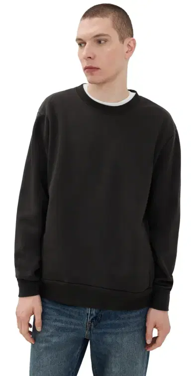 Rhythm Classic Fleece Crew Sweatshirt Vintage Black | Thumbnail 1