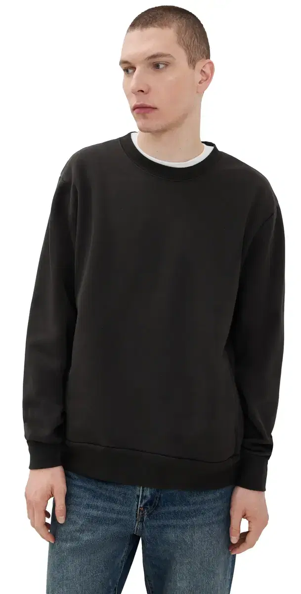 Rhythm Classic Fleece Crew Sweatshirt Vintage Black