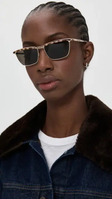 Saint Laurent SL 795 Joe Sunglasses Gold-Gold-Grey One Size | Thumbnail 3 Saint Laurent SL 795 Joe Sunglasses Gold-Gold-Grey One Size | Thumbnail 3