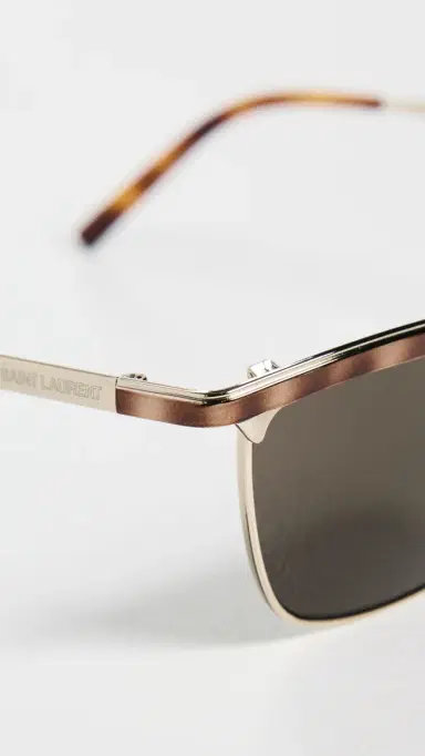 Saint Laurent SL 795 Joe Sunglasses Gold-Gold-Grey One Size | Thumbnail 5 Saint Laurent SL 795 Joe Sunglasses Gold-Gold-Grey One Size | Thumbnail 5