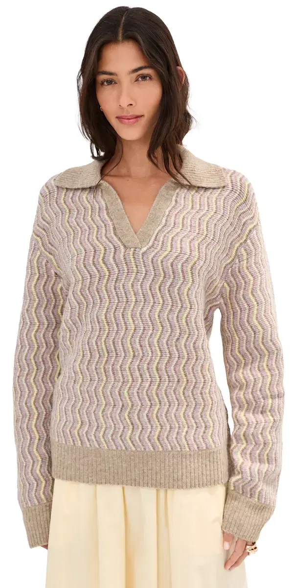 LE BOP izzie Oversized Polo Sand
