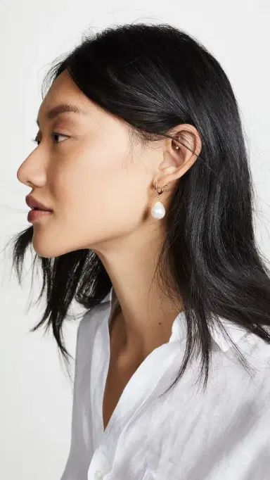 Brinker + Eliza Back To Basics Huggie Earrings | Thumbnail 3