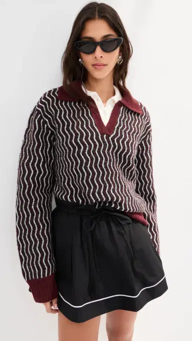 LE BOP Lizzie Oversized Polo idnight | Thumbnail 2