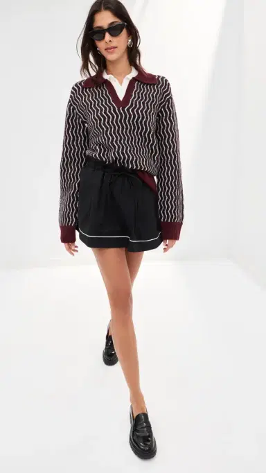 LE BOP Lizzie Oversized Polo idnight | Thumbnail 5