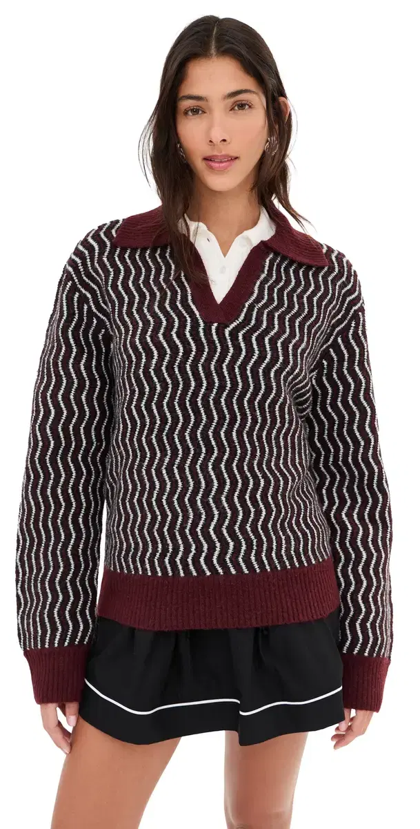 LE BOP Lizzie Oversized Polo idnight