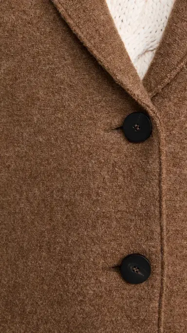 Harris Wharf London Boiled Wool Overcoat Caramel Melange 40 | Thumbnail 6