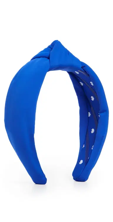 Lele Sadoughi Neoprene Knotted Headband Royal Blue One Size | Thumbnail 1