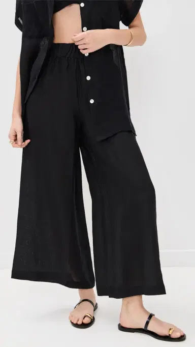 vitamin A Tallows Wide Leg Pants Black L | Thumbnail 2