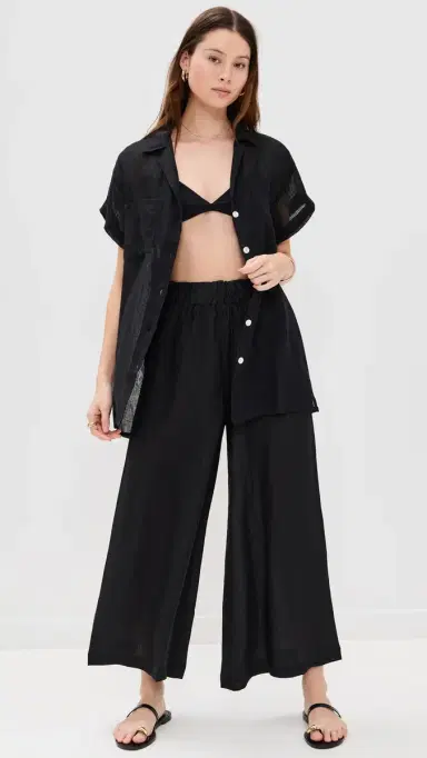 vitamin A Tallows Wide Leg Pants Black L | Thumbnail 5