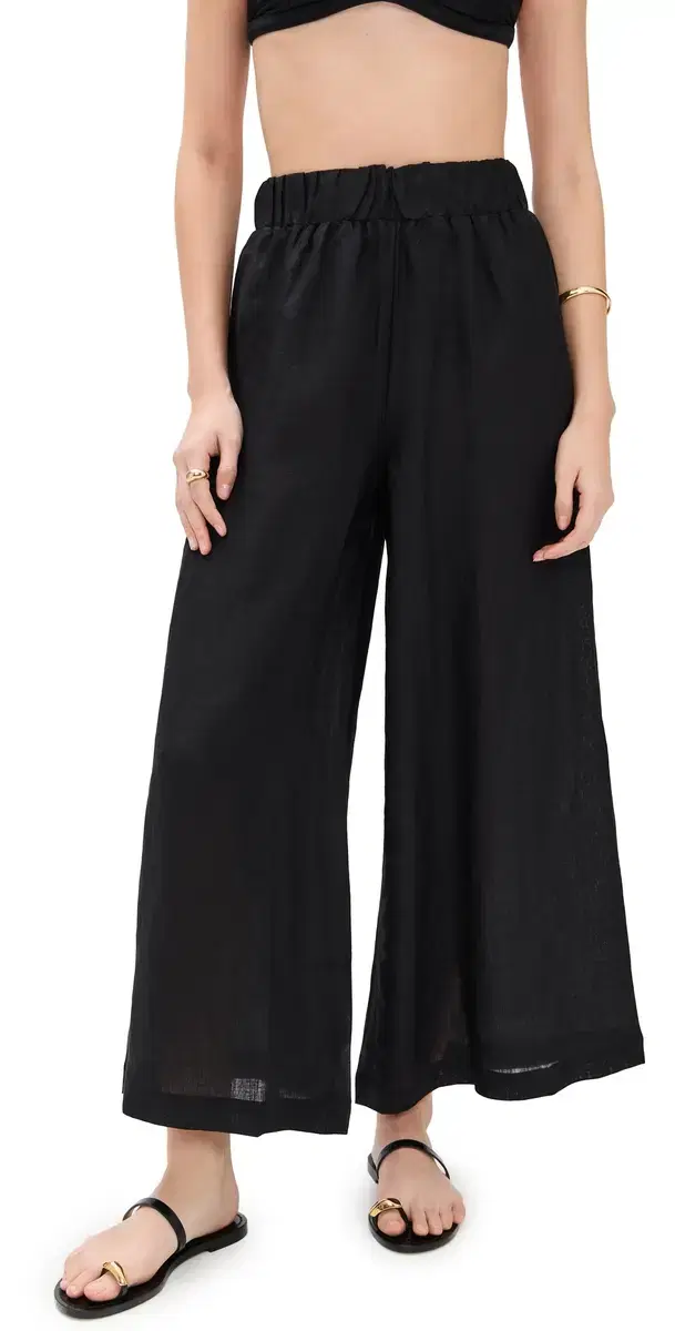 Tallows Wide eg Pants Black