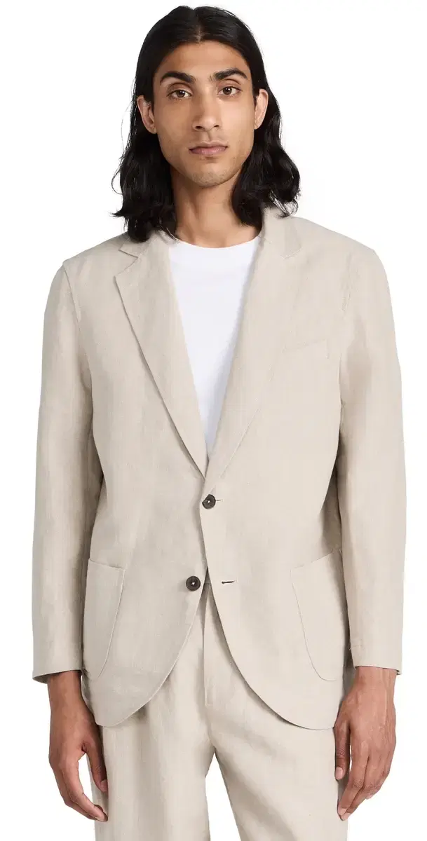Linen Essential Jacket Undyed Flax